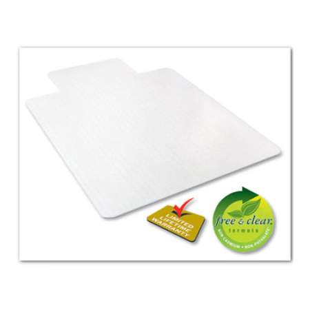 deflecto RollaMat Frequent Use Chair Mat, Med Pile Carpet, Flat, 36 x 48, Lipped, Clear (CM15113)