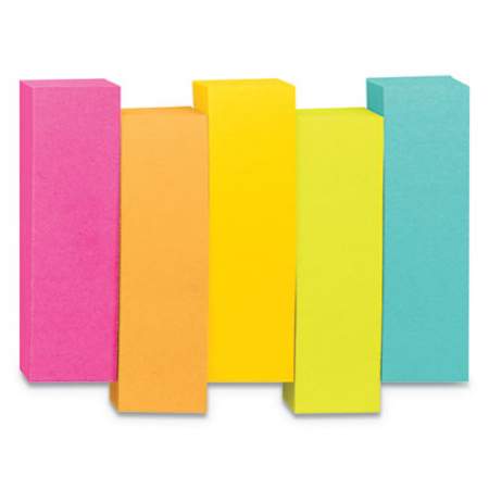 Post-it Page Flag Markers, Assorted Brights, 100 Strips/Pad, 5 Pads/Pack (6705AN)