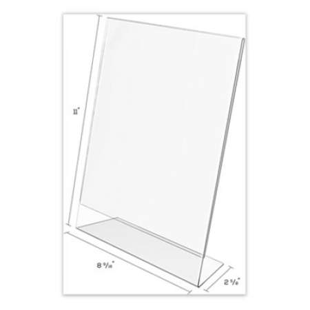 deflecto Classic Image Slanted Sign Holder, 8 1/2" x 11", Clear Frame, 12/Pack (69701VP)