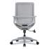 Alera Macklin Series Mid-Back All-Mesh Office Chair, Supports 275 lb, 15.63" to 18.5" Seat, Silver Seat/Back, Pewter Base (KA14248)