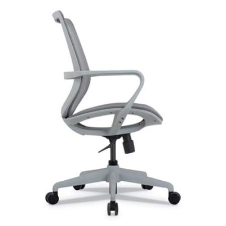 Alera Macklin Series Mid-Back All-Mesh Office Chair, Supports 275 lb, 15.63" to 18.5" Seat, Silver Seat/Back, Pewter Base (KA14248)