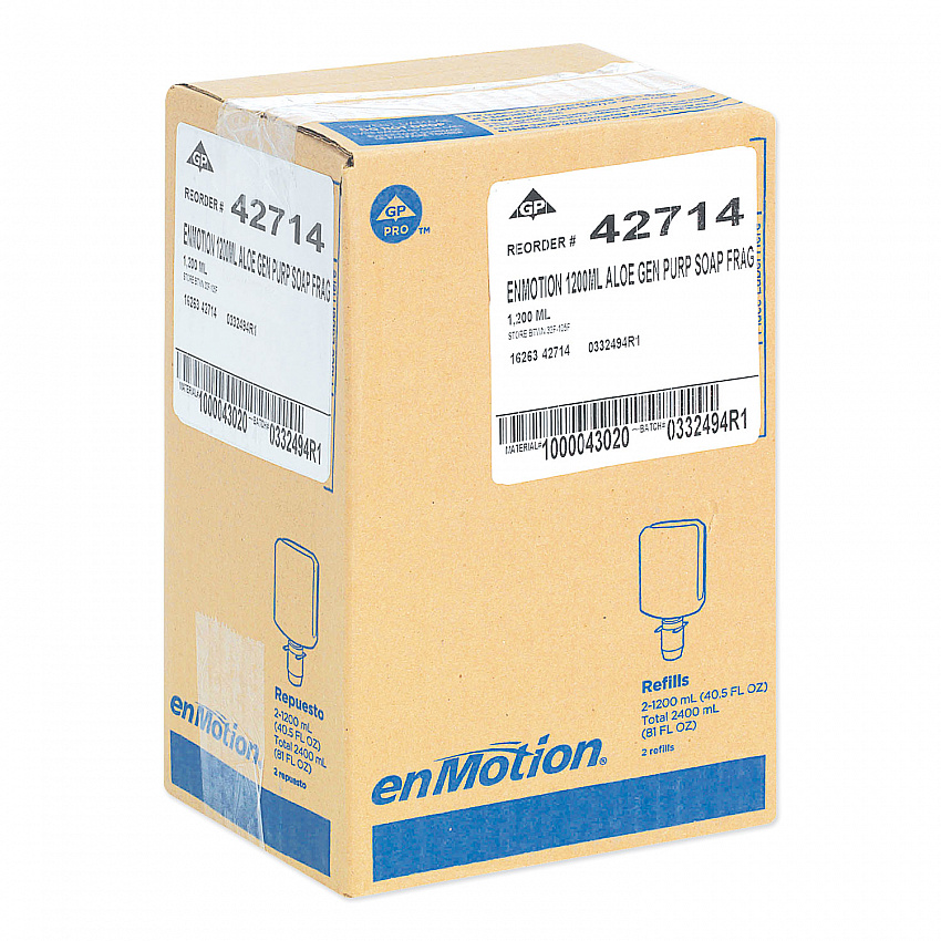 GP enMotion Automated Touchless Moisturizing Gentle Foam Soap Refill, Unscented, 1,200 mL, 2/Carton (42714)