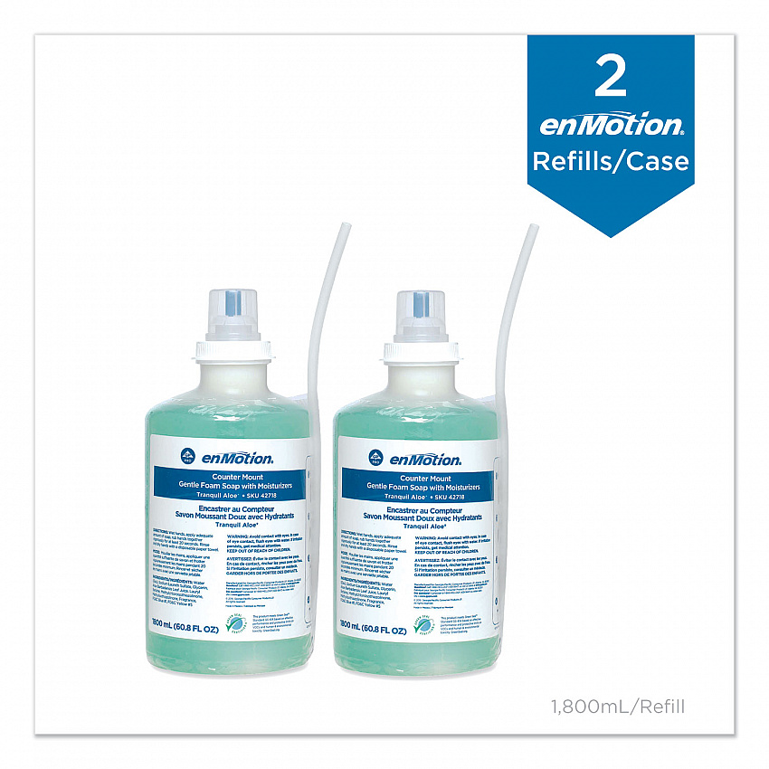 GP enMotion Counter Mount Foam Soap Refill, Tranquil Aloe Scent, 1,800 mL, 2/Carton (42718)
