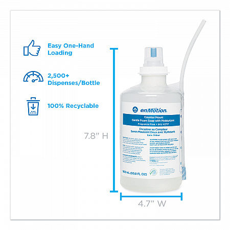 GP enMotion Counter Mount Foam Soap Refill, Fragrance-Free, 1,800 mL, 2/Carton (42717)