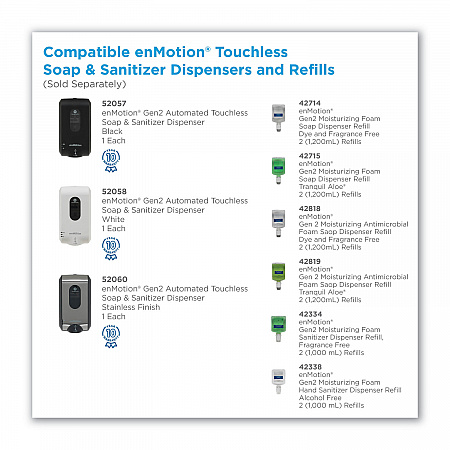 GP enMotion Automated Touchless Antimicrobial Foam Soap Refill, Unscented, 1,200 mL, 2/Carton (42818)