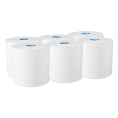 Scott Pro Plus Hard Roll Towels, Green Harvest, 8" x 700 ft, White, 6 Roll/Carton (25637)