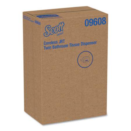 Scott Essential Coreless Twin Jumbo Roll Tissue Dispenser, 20 x 6 x 11, Black (09608)