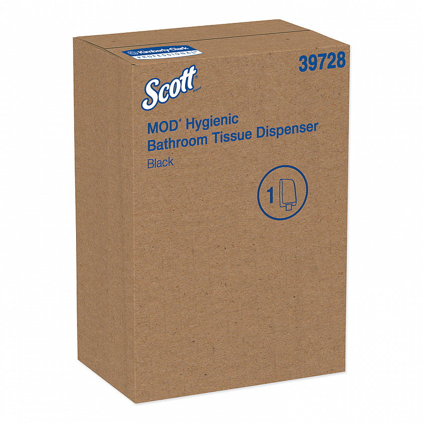Hygienic Bathroom Tissue Dispenser, 7 x 5.73 x 13.34, Black (39728)