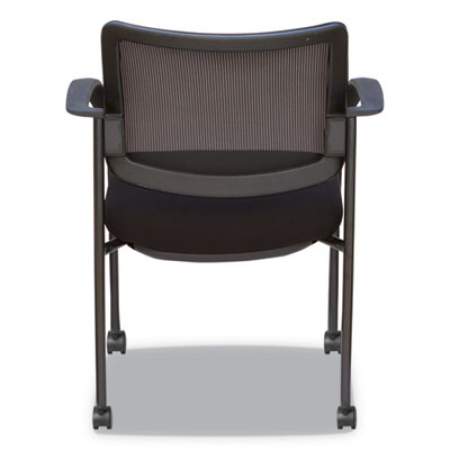 Alera IV Series Guest Chairs, Mesh Back, Fabric Seat, 25.19" x 23.62" x 32.28", Black, 2/Carton (IV4314A)