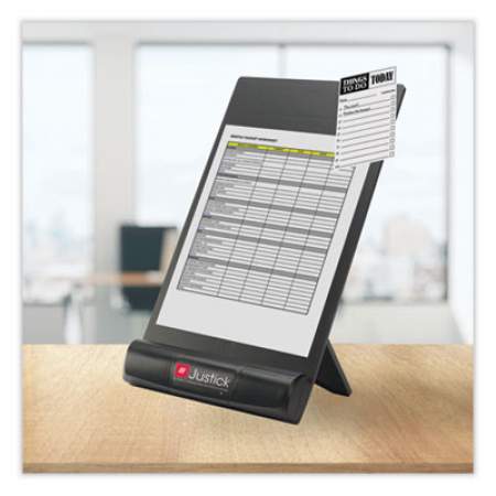 Smead Justick Frameless Electro-Surface Desktop Organizer and Copy Holder, 8" x 11", Black (02550)