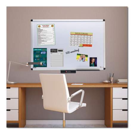 Justick by Smead Dry-Erase Board with Frame, 48" x 36", White (02572)