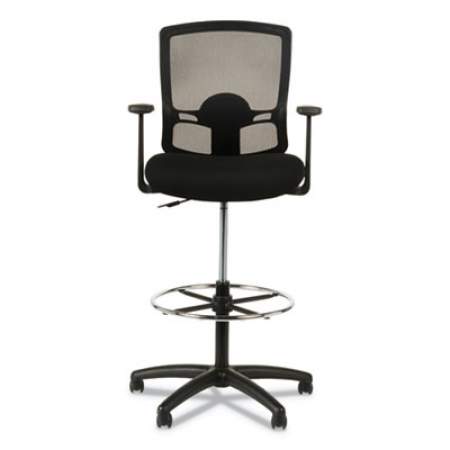 Alera Etros Series Mesh Stool, Supports Up to 275 lb, 25.19" to 35.23" Seat Height, Black (ET4614)