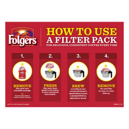 Folgers Coffee Filter Packs, Classic Roast, .9oz, 160/Carton (06114)