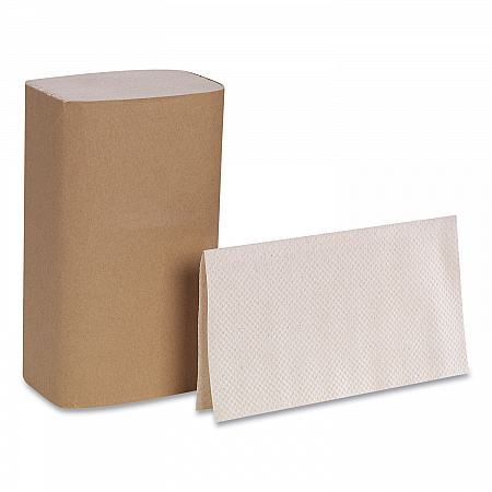 Pacific Blue Basic S-Fold Paper Towels, 1-Ply, 10.25 x 9.25, Brown, 250/Pack, 16 Packs/Carton (23504)