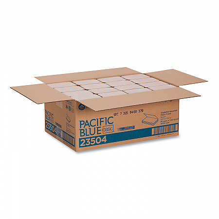 Pacific Blue Basic S-Fold Paper Towels, 1-Ply, 10.25 x 9.25, Brown, 250/Pack, 16 Packs/Carton (23504)