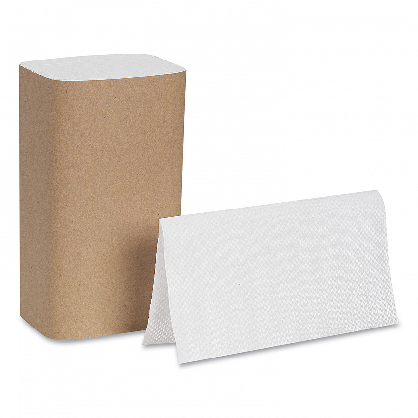 Pacific Blue Basic S-Fold Paper Towels, 1-Ply, 10.25 x 9.25, White, 250/Pack, 16 Packs/Carton (20904)