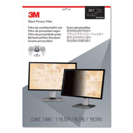 3M Frameless Blackout Privacy Filter for 20.1" Widescreen Monitor, 16:10 Aspect Ratio (PF201WB)