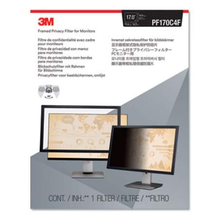 3M Framed Desktop Monitor Privacy Filter for 15"-17" LCD/CRT (PF170C4F)