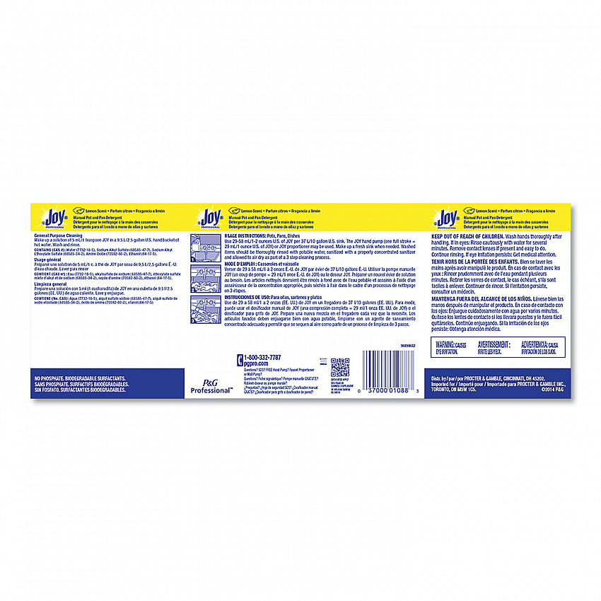 Dishwashing Liquid, Lemon Scent, 38 oz Bottle, 8/Carton (43606CT)