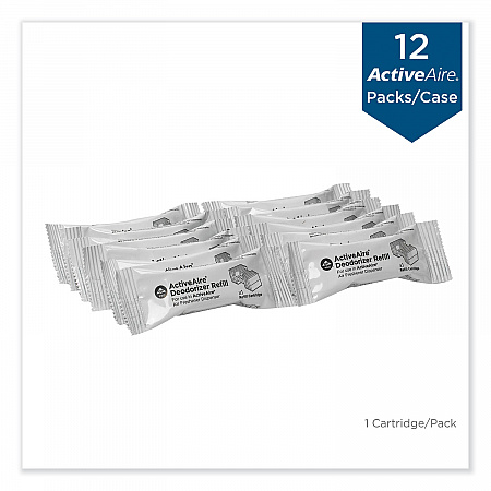 ActiveAire Automated Freshener Dispenser Refill, Coastal Breeze, Cartridge, 12/Carton (48250)
