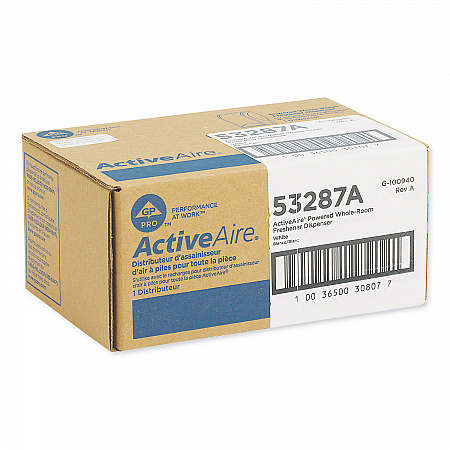 ActiveAire Powered Whole-Room Freshener Dispenser, 4.38 x 4 x 7.81, White (53287A)
