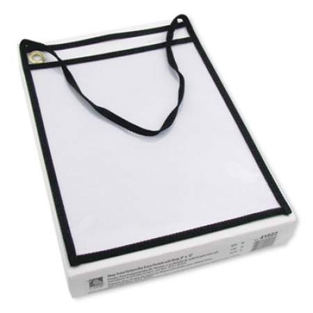 C-Line 1-Pocket Shop Ticket Holder w/Strap, Black Stitching, 75-Sheet, 9 x 12, 15/Box (41922)