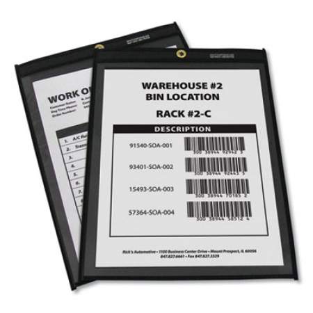 C-Line Shop Ticket Holders, Stitched, One Side Clear, 75 Sheets, 9 x 12, 25/Box (45912)