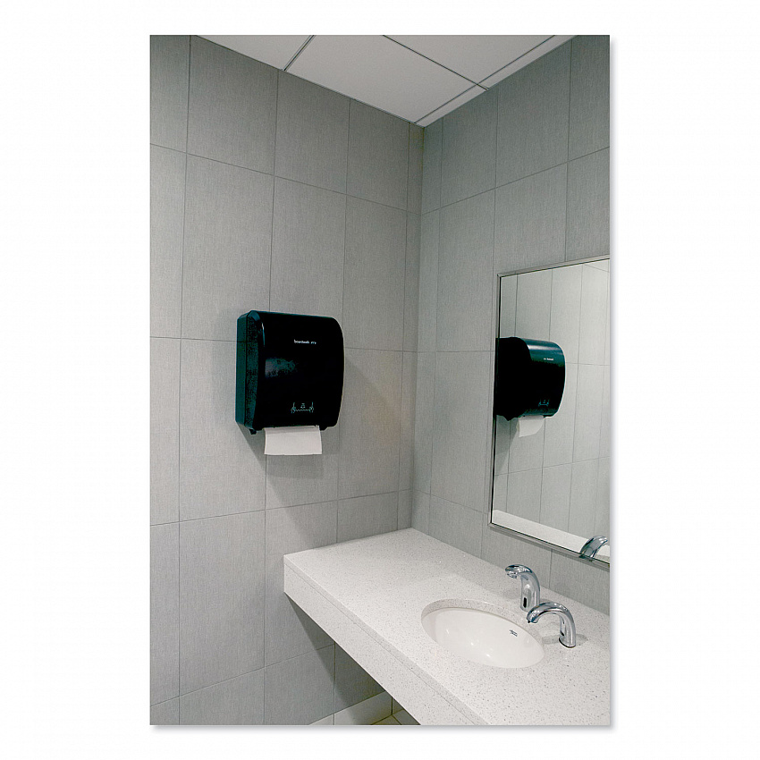 Xtra Mechanical Hands-Free Towel Dispenser, 12.31 x 9.31 x 15.94, Black (29GREEN)