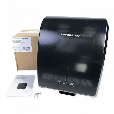 Xtra Mechanical Hands-Free Towel Dispenser, 12.31 x 9.31 x 15.94, Black (29GREEN)