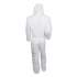 KleenGuard A30 Elastic-Back and Cuff Hooded Coveralls, White, 4X-Large, 25/Carton (46117)