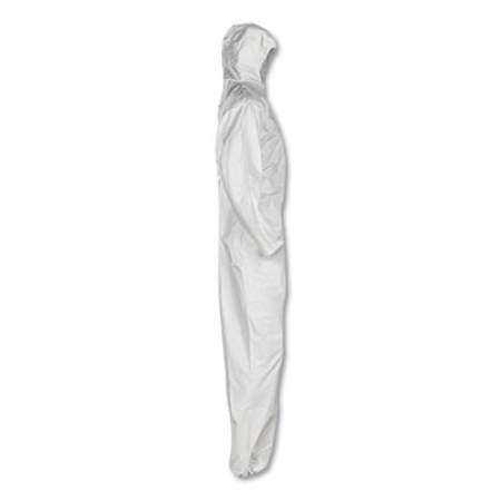 KleenGuard A30 Elastic-Back and Cuff Hooded Coveralls, White, 4X-Large, 25/Carton (46117)