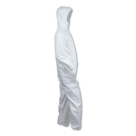 KleenGuard A40 Elastic-Cuff, Ankle, Hooded Coveralls, 3x-Large, White, 25/carton (44326)