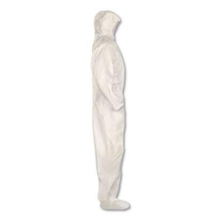 KleenGuard A80 Coveralls W/head/foot Covering, Saranex 23-P/cloth, 4xl, White, 10/carton (45667)