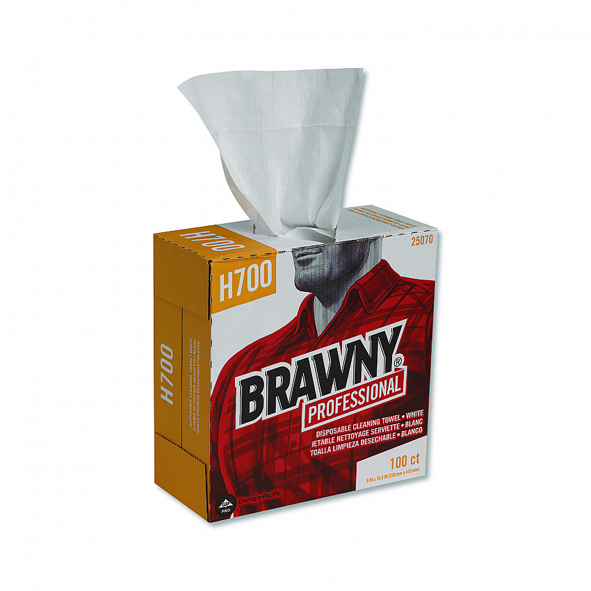Medium Weight HEF Shop Towels, 9.1 x 16.5, 100/Box (25070)