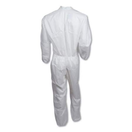 KleenGuard A30 Elastic Back And Cuff Coveralls, 4x-Large, White, 21/carton (46107)