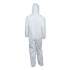 KleenGuard A40 Elastic-Cuff, Ankle, Hooded Coveralls, Medium, White, 25/carton (44322)