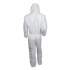 KleenGuard A20 Elastic Back, Cuff and Ankles Hooded Coveralls, 4X-Large, White, 20/Carton (49117)