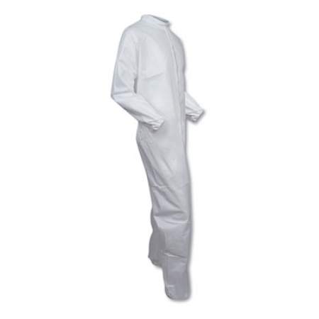 KleenGuard A30 Breathable Particle Protection Coveralls, White, Large, 25/Carton (46003)