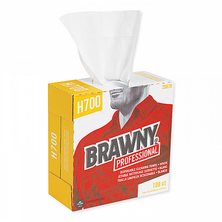 Medium Weight HEF Shop Towels, 9 1/8 x 16 1/2, 100/Box, 5 Boxes/Carton (25070CT)