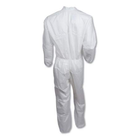 KleenGuard A30 Breathable Particle Protection Coveralls, White, Large, 25/Carton (46003)