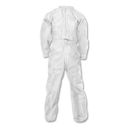 KleenGuard A20 Breathable Particle-Pro Coveralls, Zip, Large, White, 24/Carton (49003)