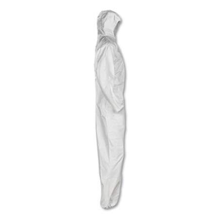 KleenGuard A30 Elastic Back And Cuff Hooded Coveralls, 4x-Large, White, 21/carton (46116)