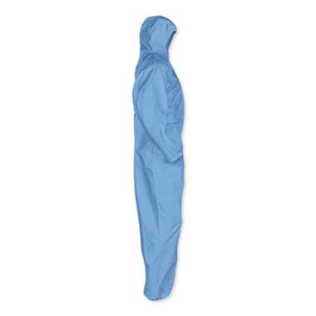 KleenGuard A60 ELASTIC-CUFF, ANKLES AND BACK HOODED COVERALLS, BLUE, X-LARGE, 24/CARTON (45024)