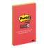 Post-it Notes Super Sticky Pads in Marrakesh Colors, Lined, 5 x 8, 45-Sheet, 4/Pack (5845SSAN)