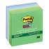 Post-it Notes Super Sticky Recycled Notes in Bora Bora Colors, 3 x 3, 90-Sheet, 5/Pack (6545SST)