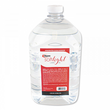 Soft Light Liquid Wax Lamp Oil, Clear, 1 gal Bottle, 4/Carton (30644)