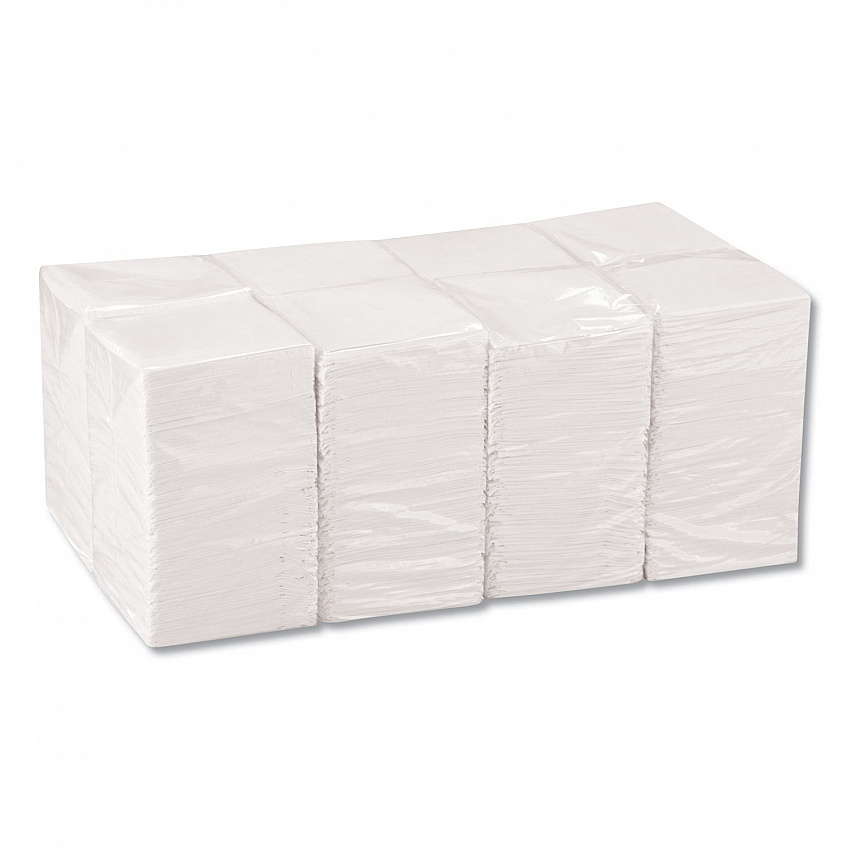 BevNap Beverage Napkins, 1-Ply, 9.5 x 9.5, White, 4,000/Carton (96019)
