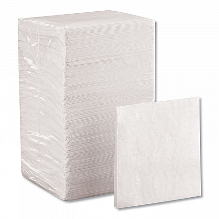 BevNap Beverage Napkins, 1-Ply, 9.5 x 9.5, White, 4,000/Carton (96019)