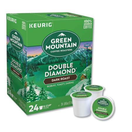 Green Mountain Coffee Double Black Diamond Extra Bold Coffee K-Cups, 24/Box (4066)