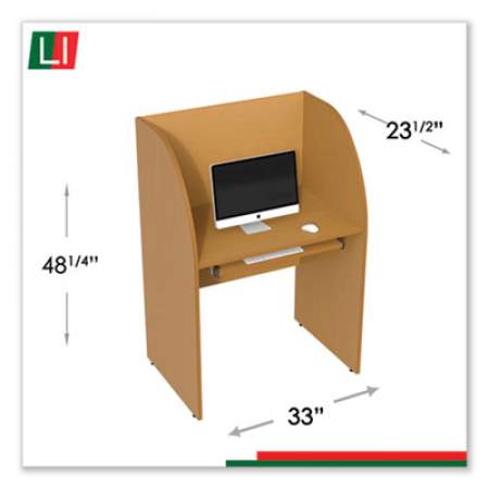 Linea Italia Study Carrell, 23.5w x 33d x 48.25h, Maple (SC800MAP)
